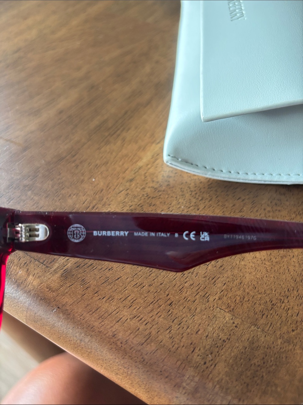 Burberry Women's Deep Wine Round Sunglasses - Picture 3 of 5